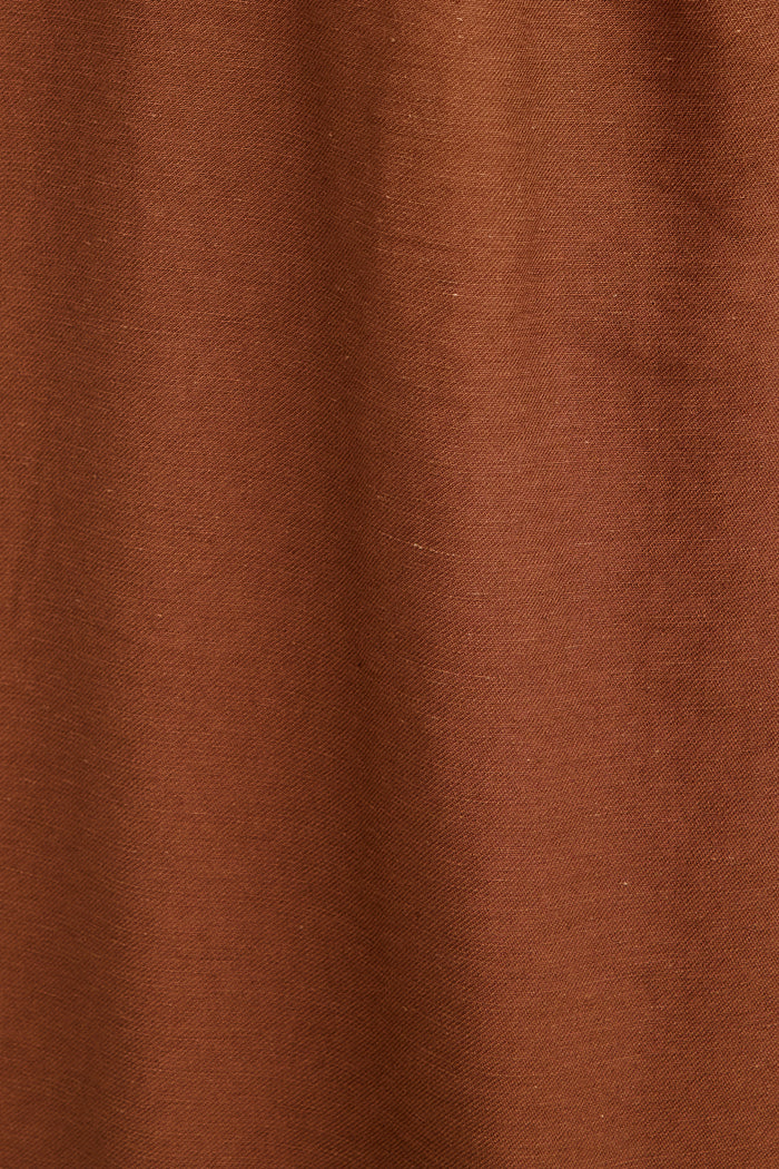 Blisfully Plain Pant in Chocolate Linen Blend fabric