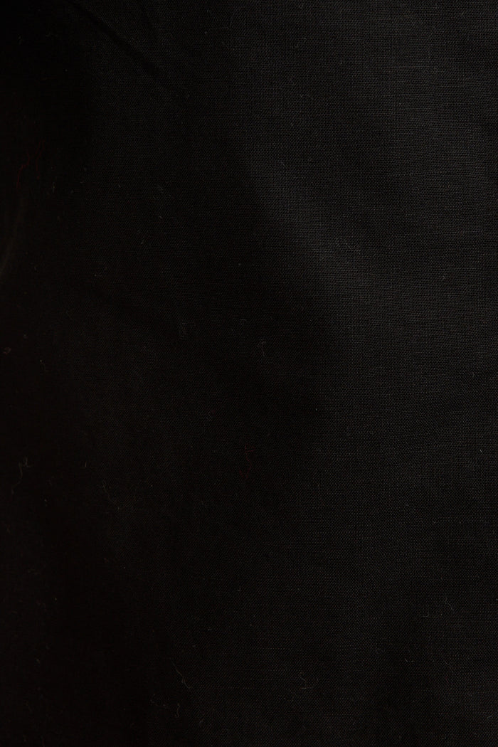 Sophisticated Top in Black Cotton Linen fabric