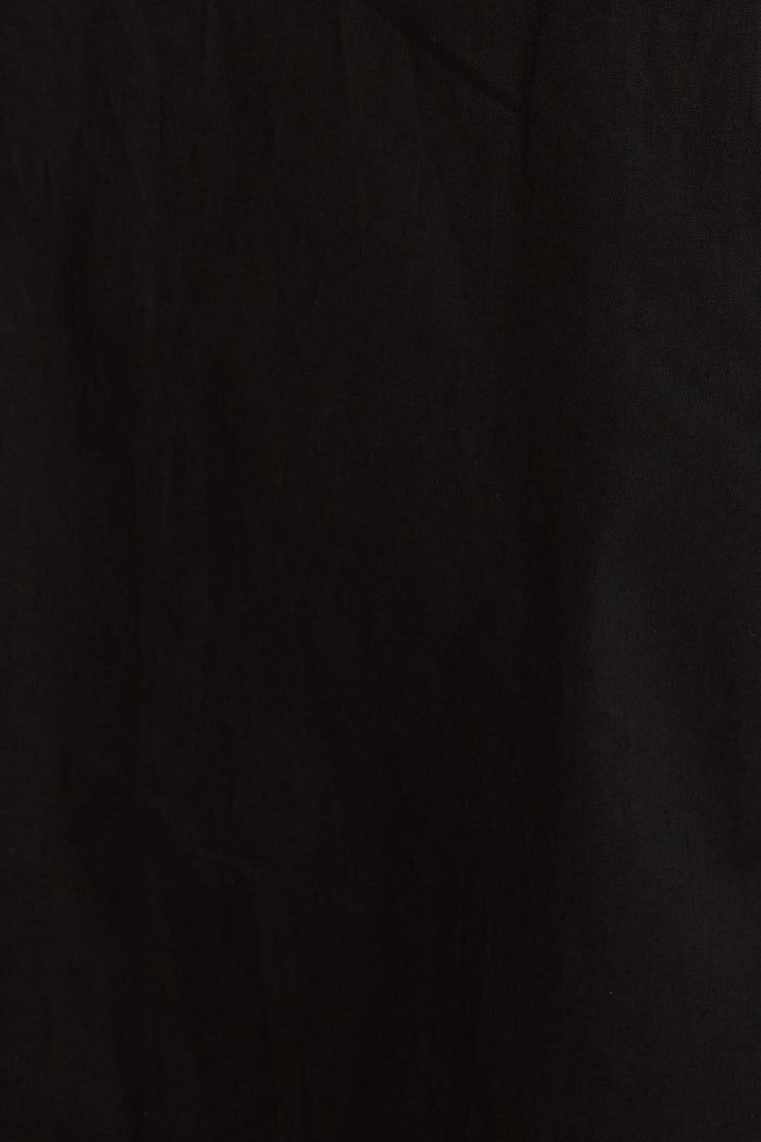 Stylish Structure Maxi Skirt in Black Cotton fabric