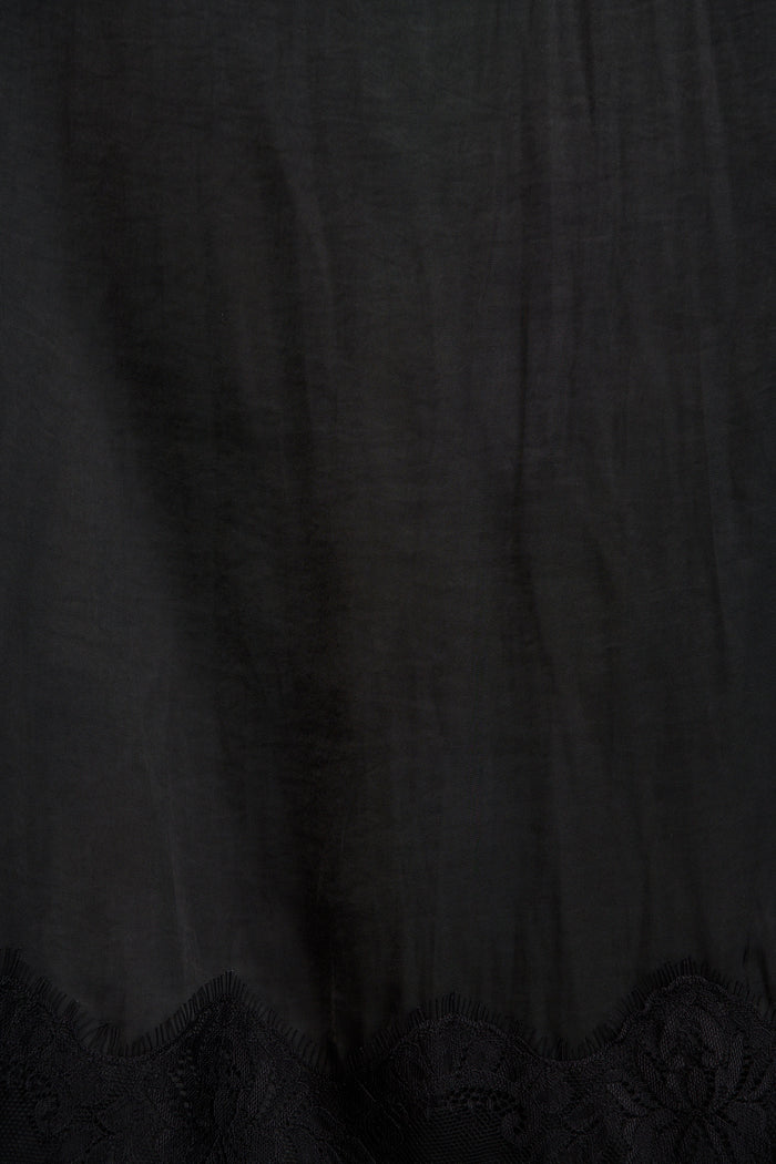 Best Yet Midi Skirt in Black Satin fabric