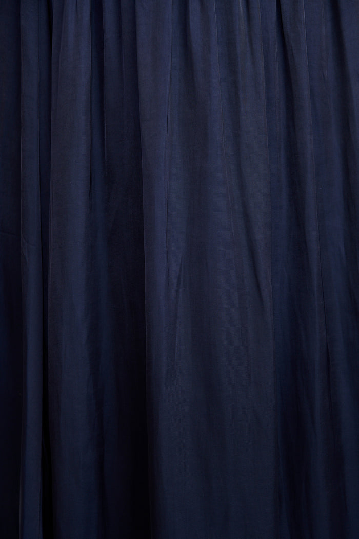 Ultimate Style Top in Navy Satin fabric