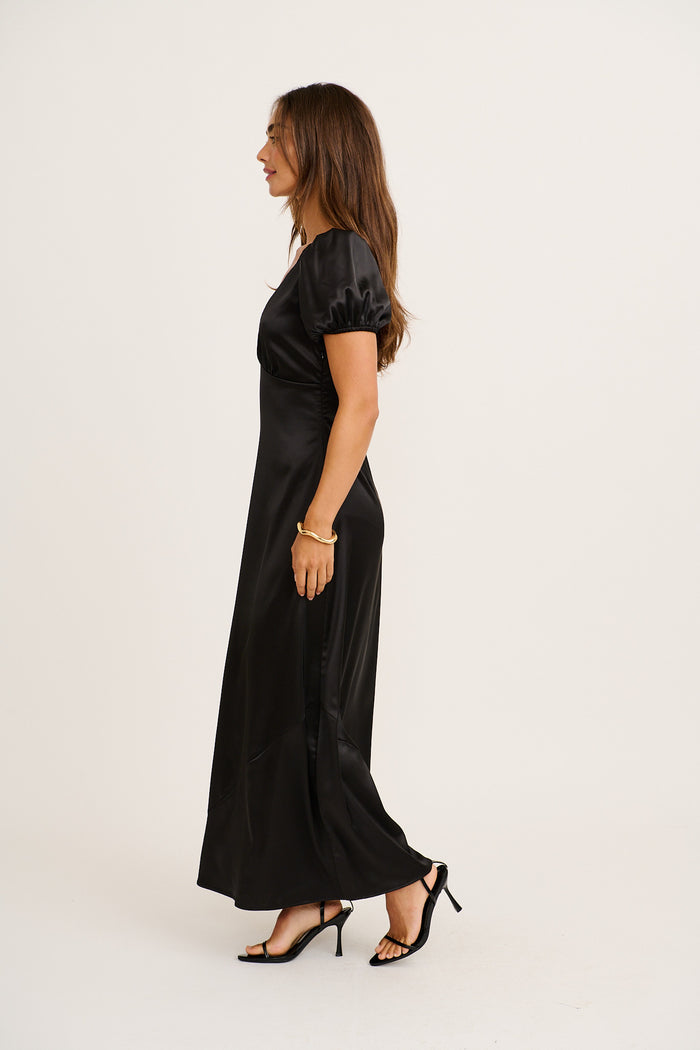 maxi dresses with pockets for women Summer Loose Fit Maxi Dress with Pockets Black / S