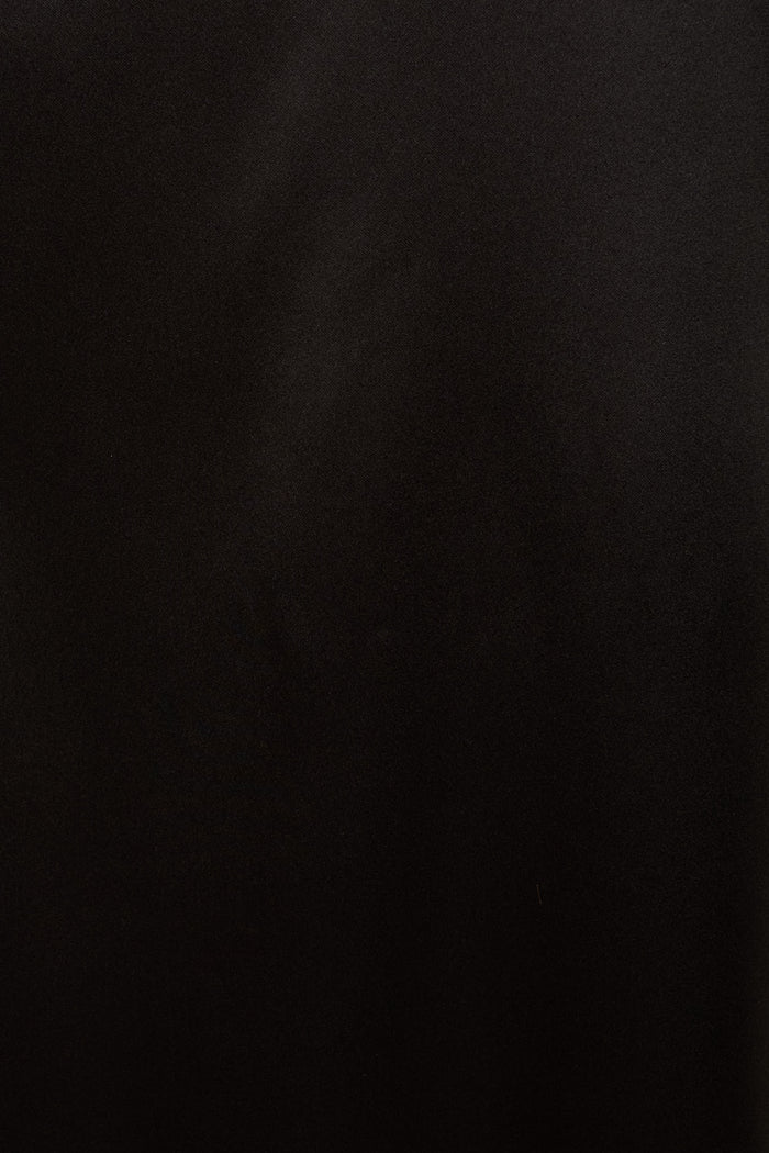 Lover Girl Maxi Dress in Black Satin fabric