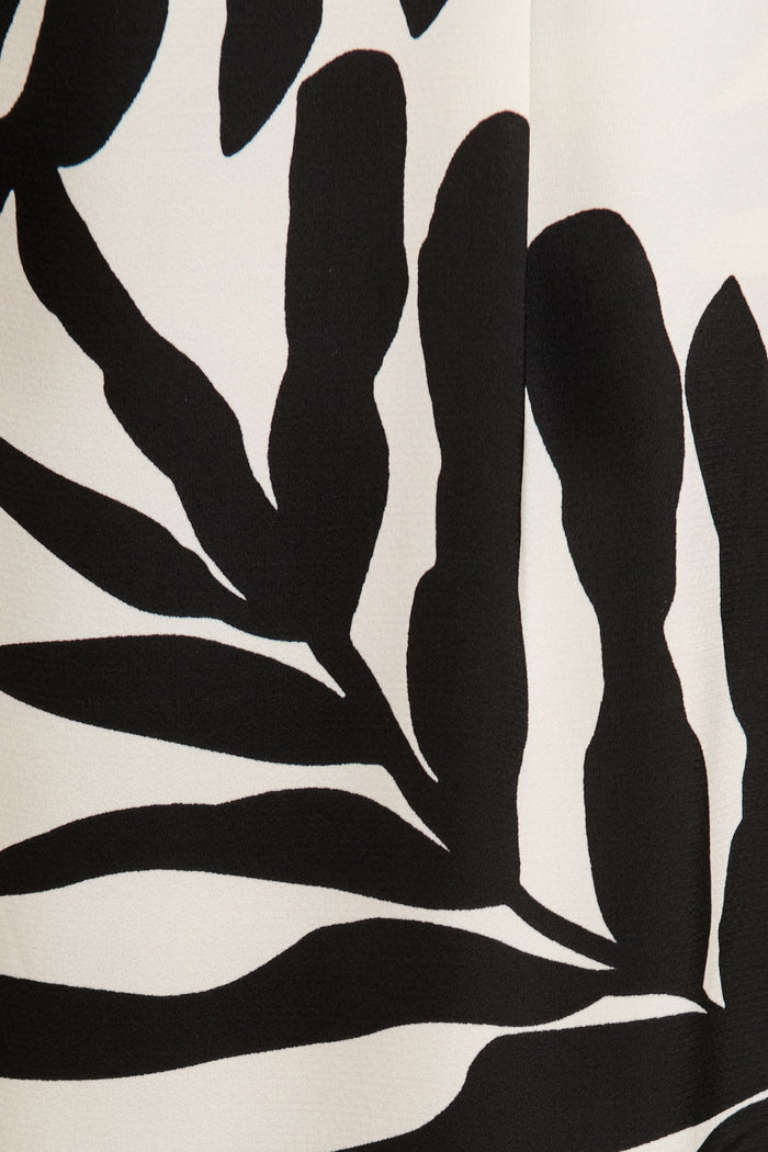 Muse Pant in Black and White Satin fabric