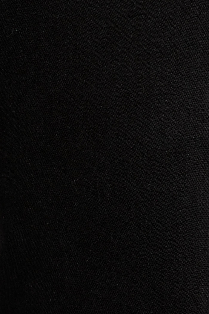 Evolution High Rise Barrel Leg Jean in Black Denim fabric