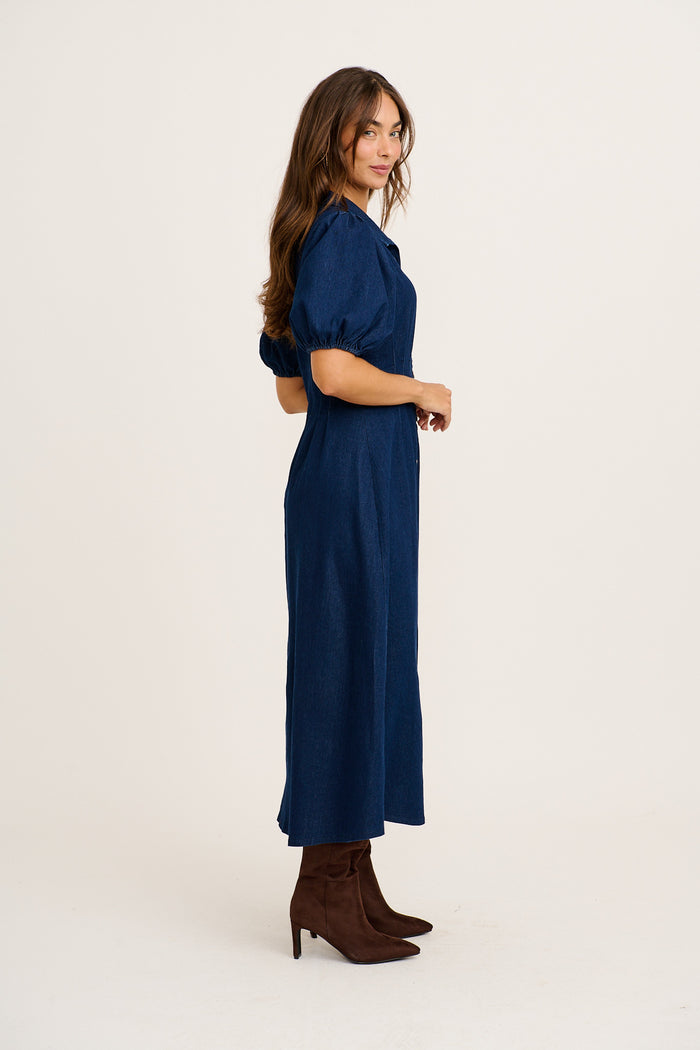 josie midi dress Josie Navy Sea Wall Midi Dress