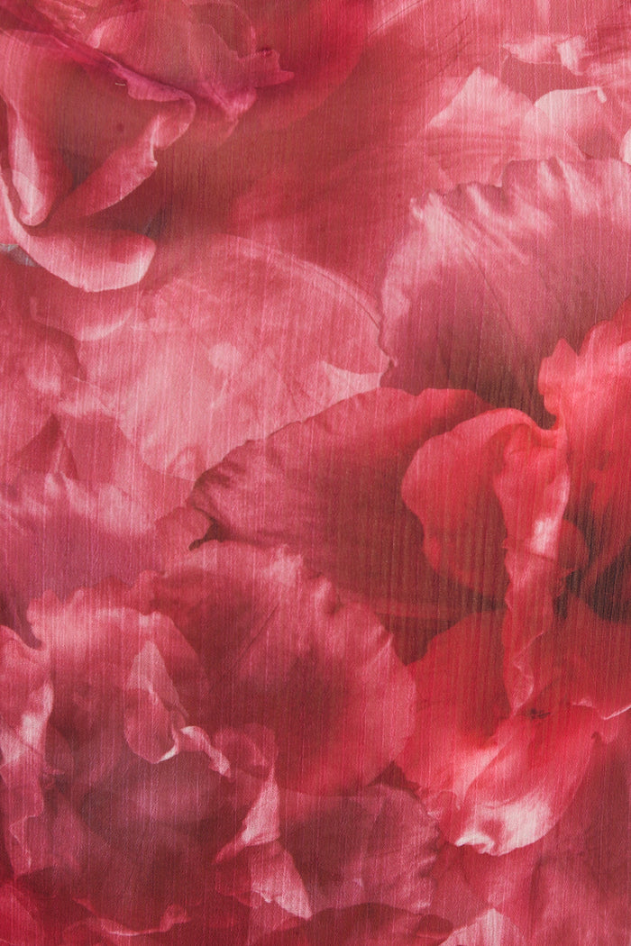 Sweet Sunkiss Shirt in Pink Floral Chiffon fabric