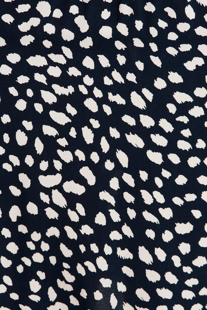 Shimmer Dress in Navy with White Speckle fabric
