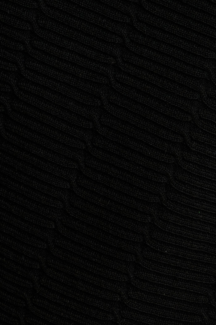 Cloud One Shoulder Knit In Black Wool Blend fabric