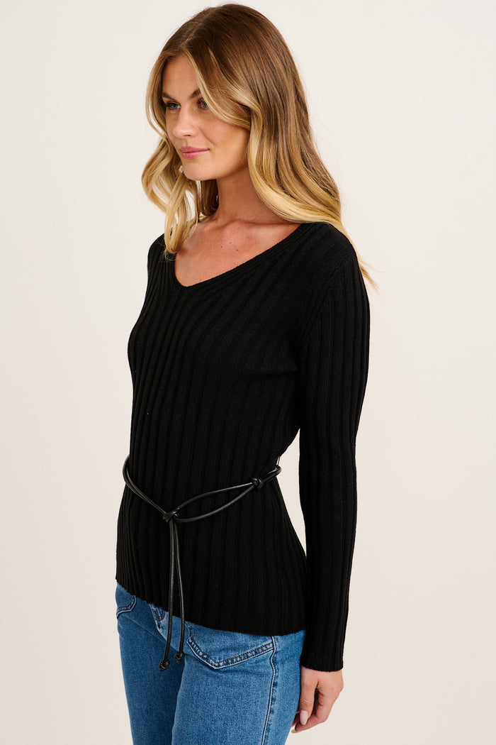 Sculpted Knit in Black side