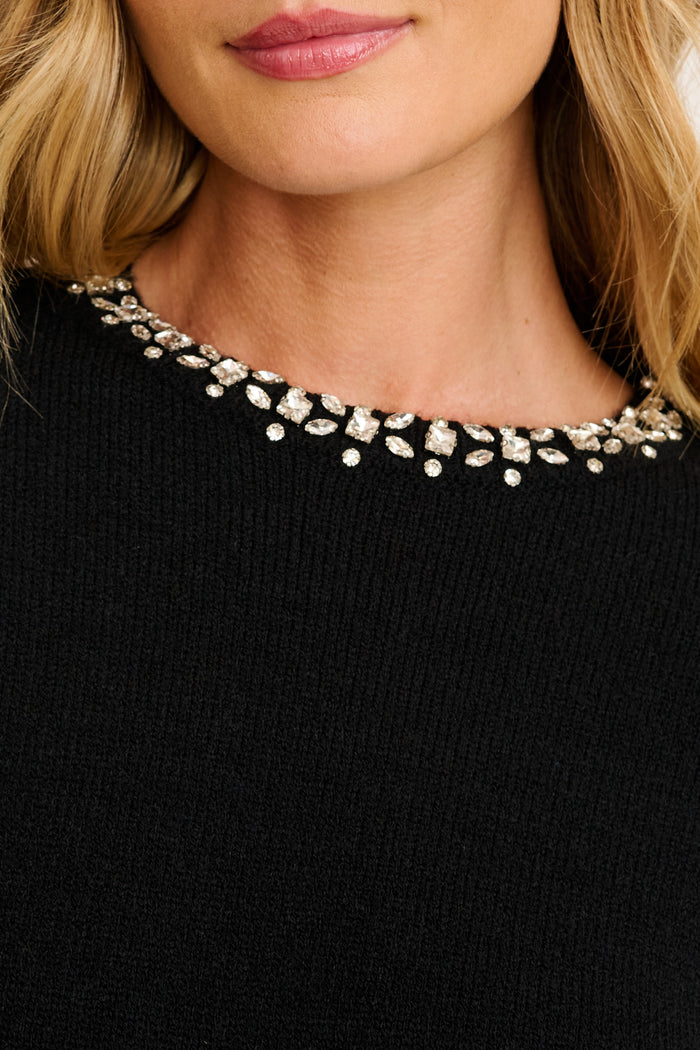 Gemshine Jewel Knit in Black detail