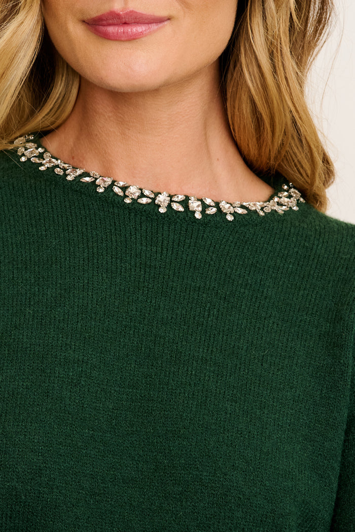 Gemshine Jewel Knit in Emerald detail