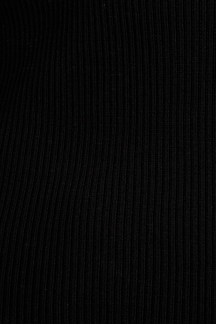 Vivid Style Knit in Black Wool Blend fabric