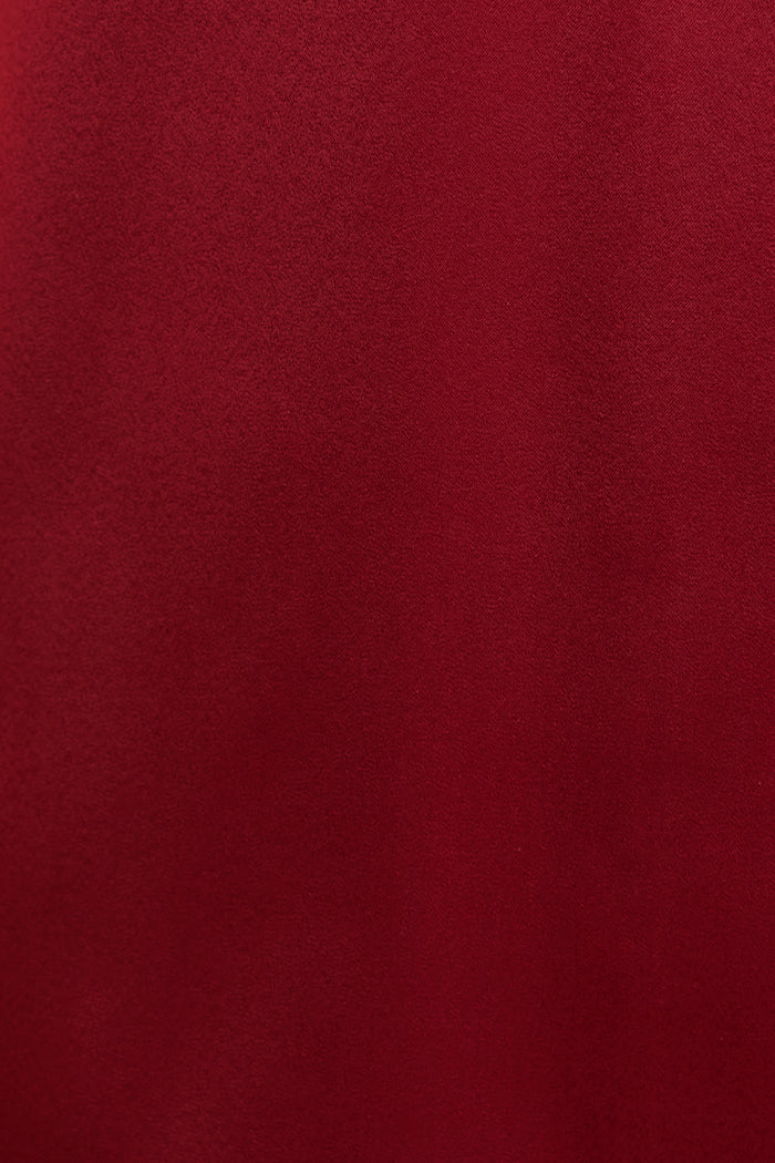 Dearest Desire Shirt in Wine Satin detail