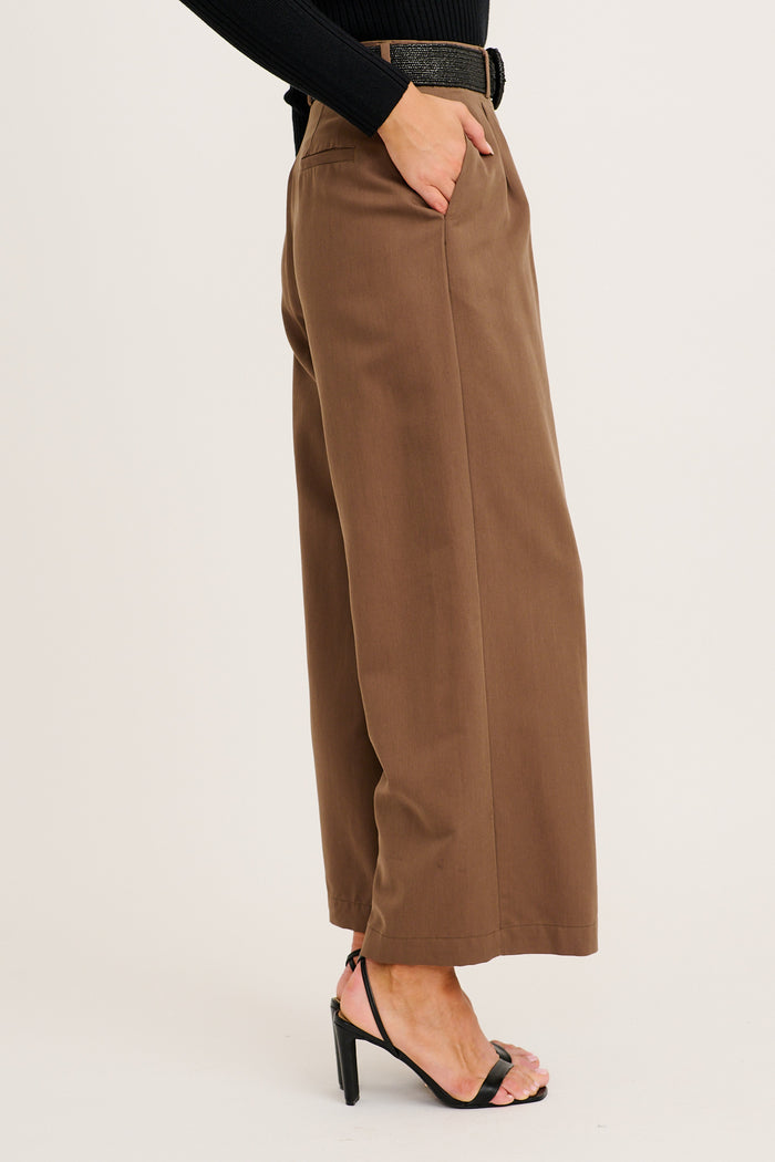 Lyla Pant in Chocolate side