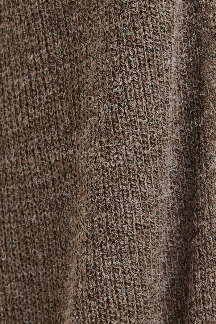 Cuddle Cloud Knit Cardigan in Charcoal Wool Blend fabric
