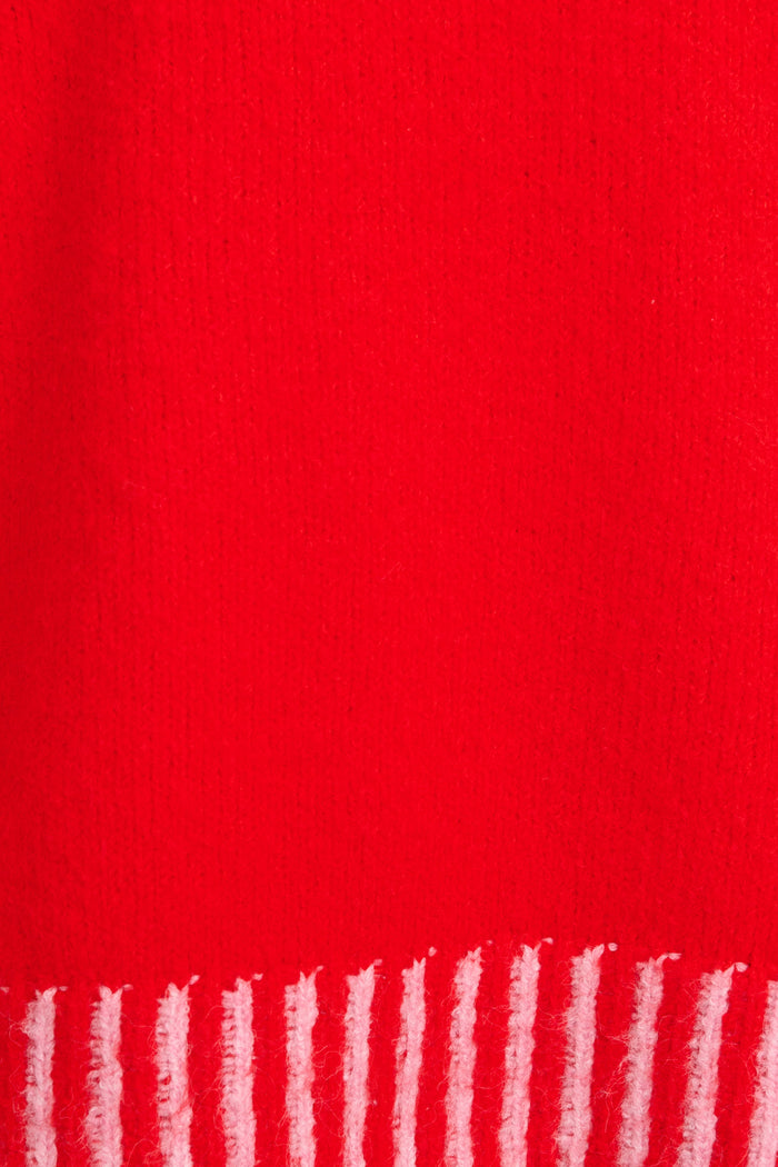 Maggie Knit in Red Wool Blend fabric