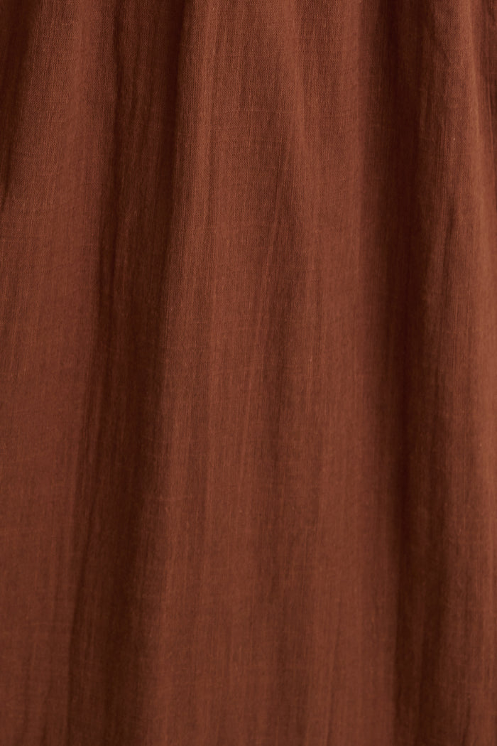Golden Moon Maxi Dress in Chocolate Cotton fabric