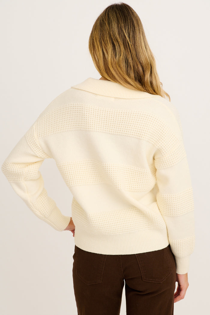 Comfort Knit in Cream Wool Blend back