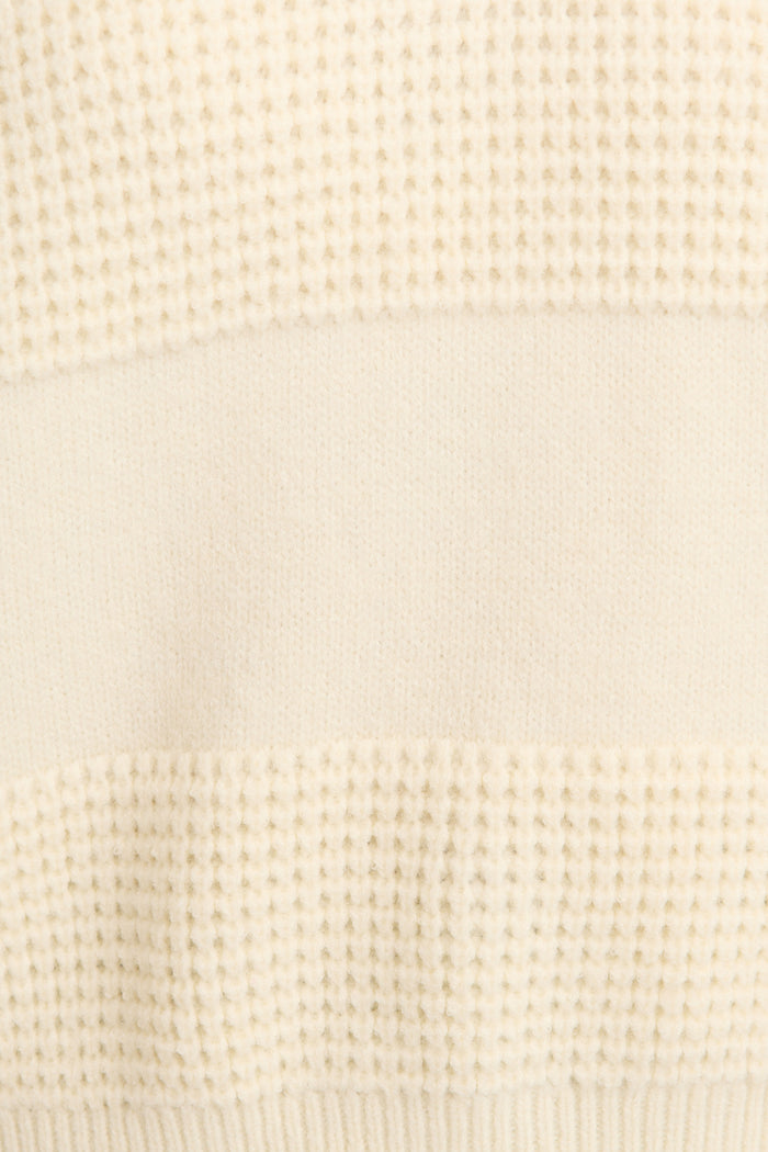 Comfort Knit in Cream Wool Blend fabric