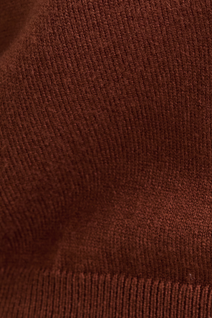 Jasleen Knit Cardigan in Chocolate fabric