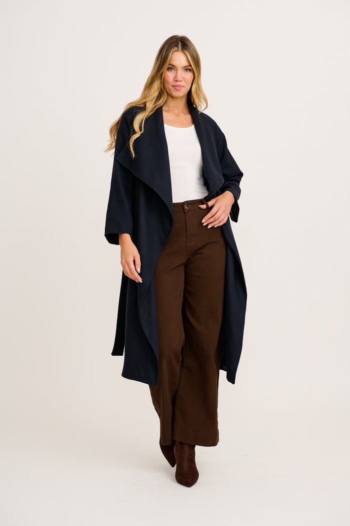 Carmella Coat in Navy
