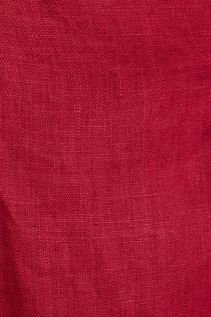 Sea Breeze Wrap Top in Wine Linen fabric