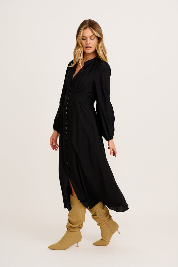 Uncharted Maxi Dress in Black side