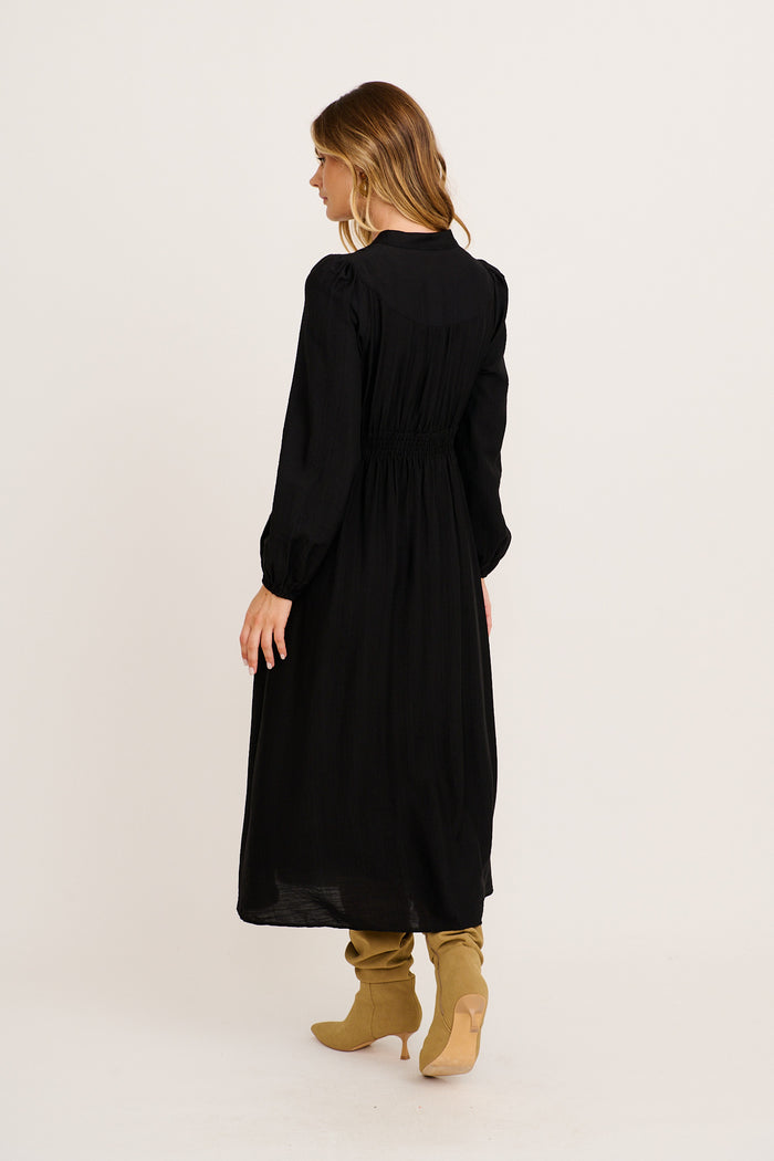 Uncharted Maxi Dress in Black back