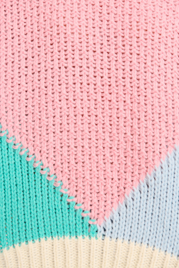 Soft Spun Knit in Pastel Multi Wool Blend fabric