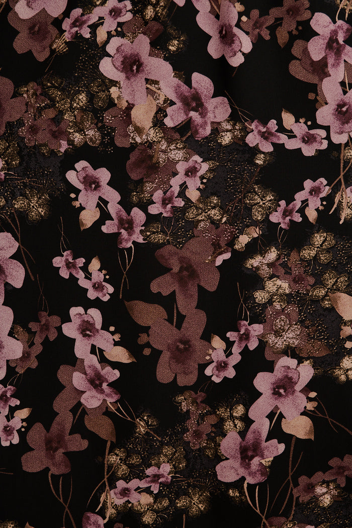 Seeking Thrills Maxi Dress in Black Floral Chiffon fabric