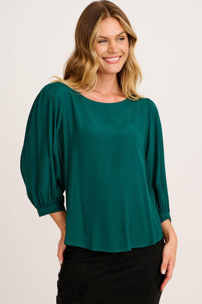 Danity Glow Top in Emerald front