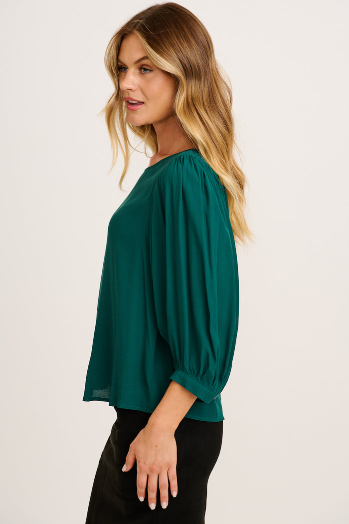 Danity Glow Top in Emerald side