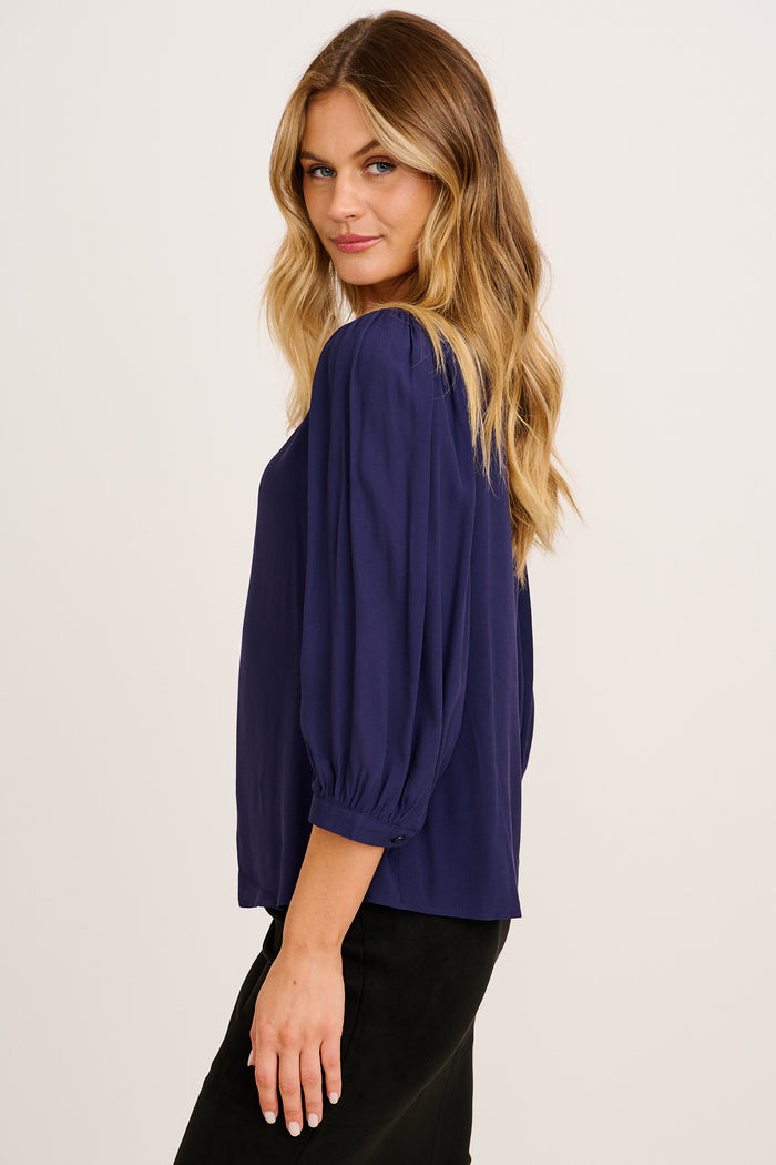 Danity Glow Top in Navy side
