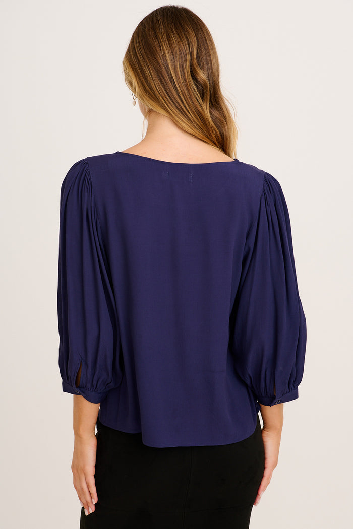 Danity Glow Top in Navy back