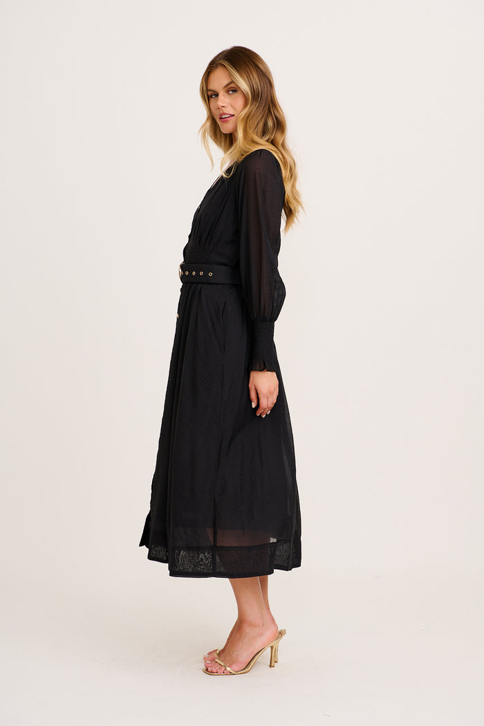 Ramona Maxi Dress in Black side