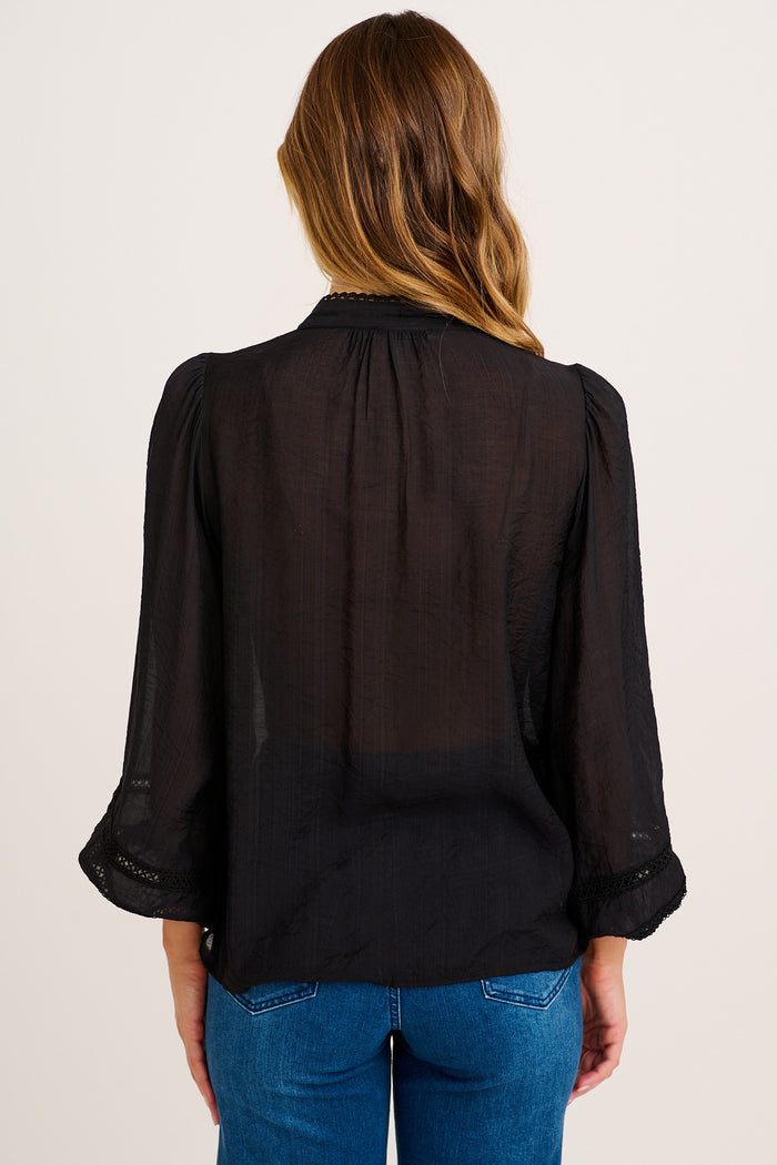 Myrtle Top in Black back