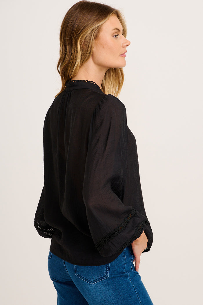 Myrtle Top in Black side