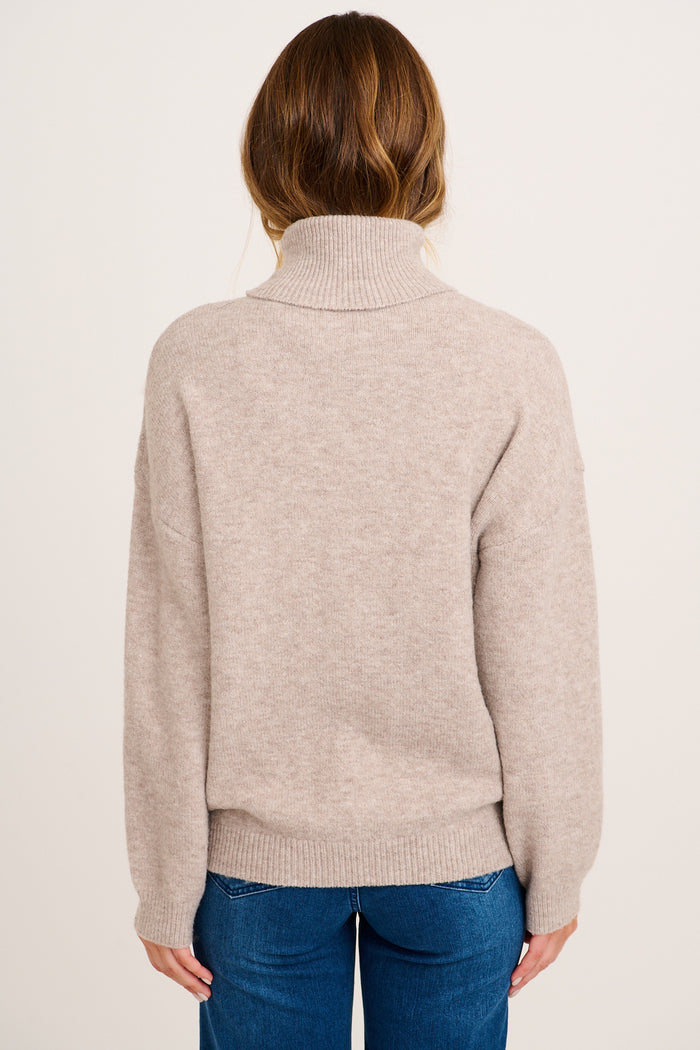 Solace Knit in Beige Marle back