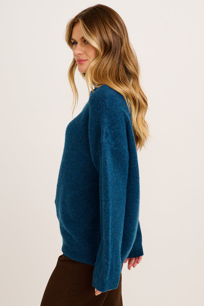 Solace Knit in Navy Marle side