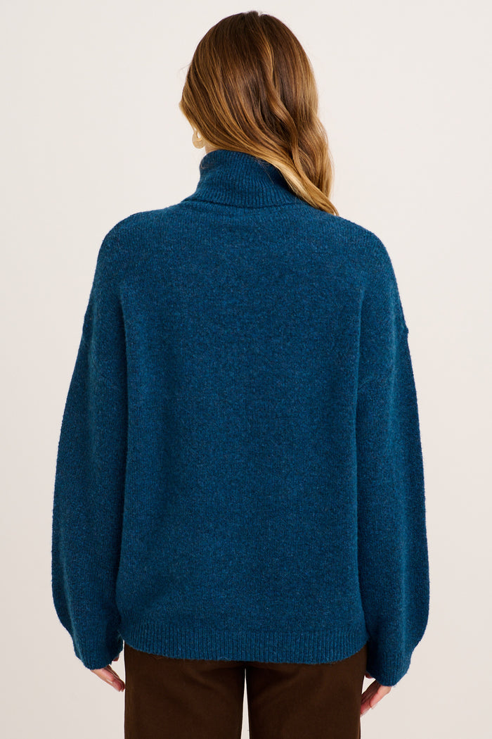 Solace Knit in Navy Marle back
