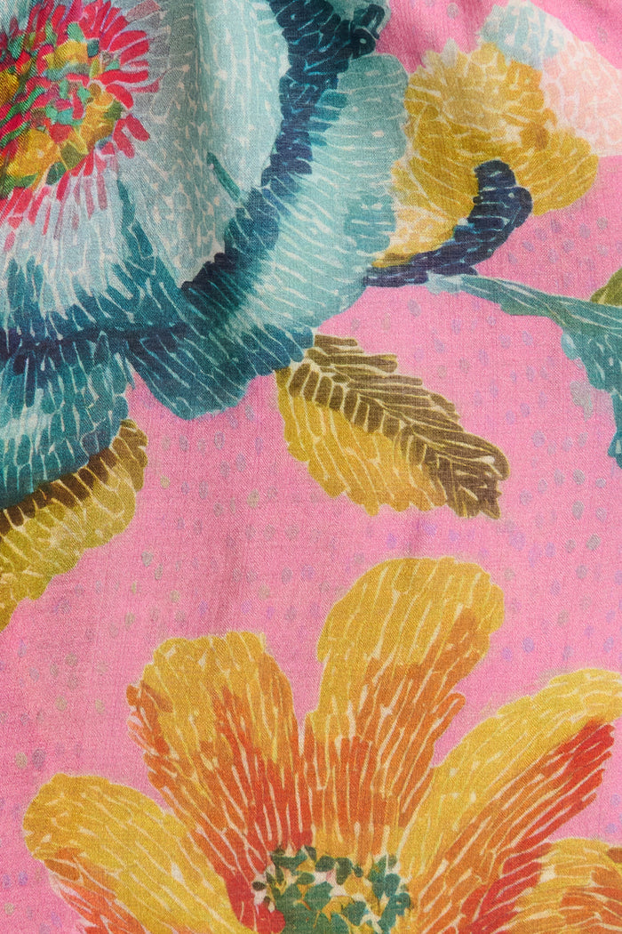 Tilley Dress in Pink Multi Floral Cotton Blend fabric