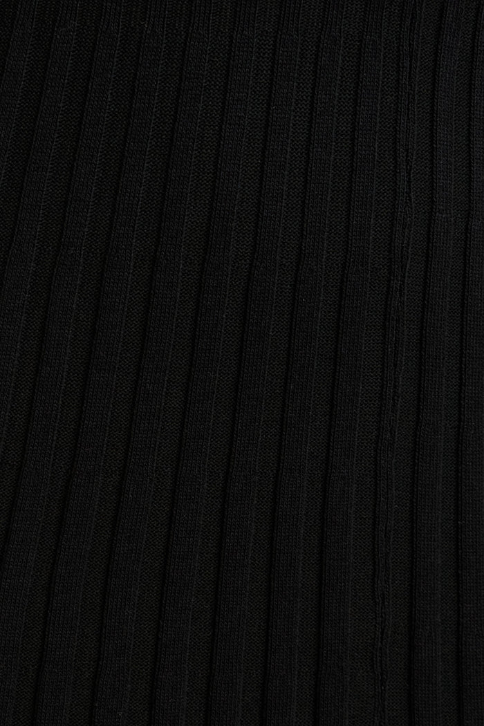 Thistle Midi Knit Dress in Black fabric