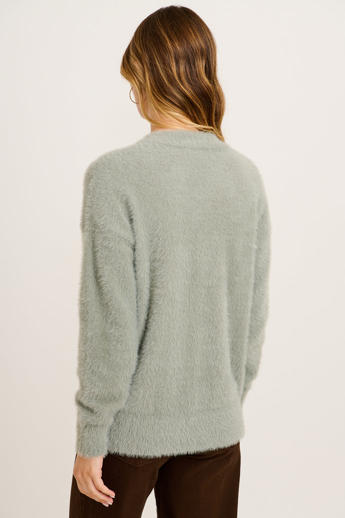 Verbena Knit Cardigan in Grey back