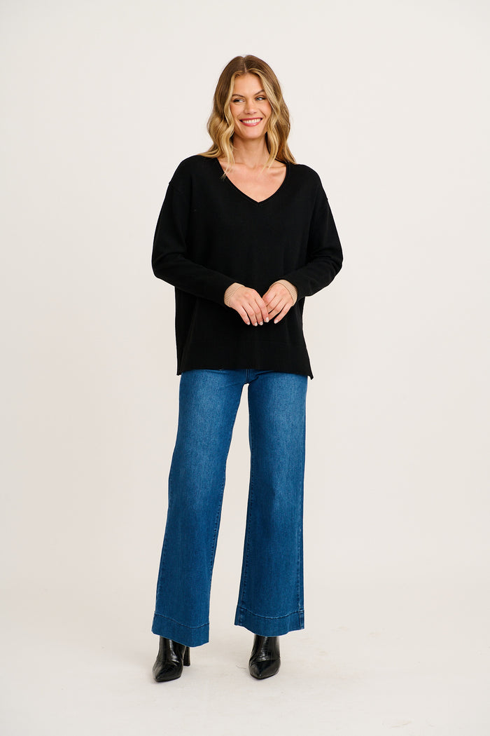 Oleander Knit in Black full length