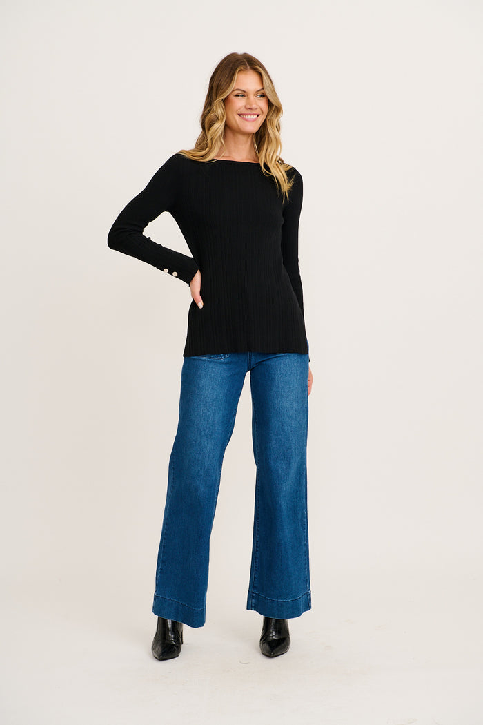 Maddalena Knit in Black full length