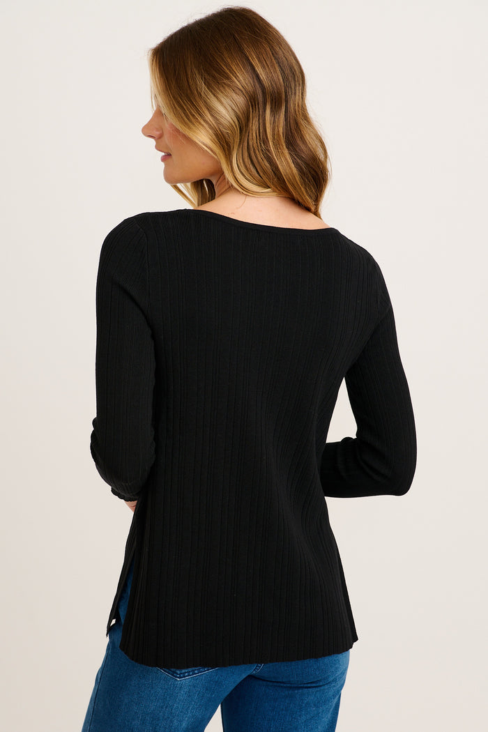 Maddalena Knit in Black back
