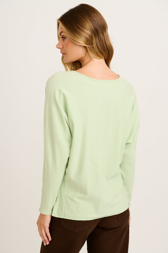Freja Knit in Mint Green back