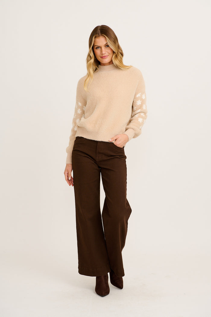 Diya Knit in Beige full length