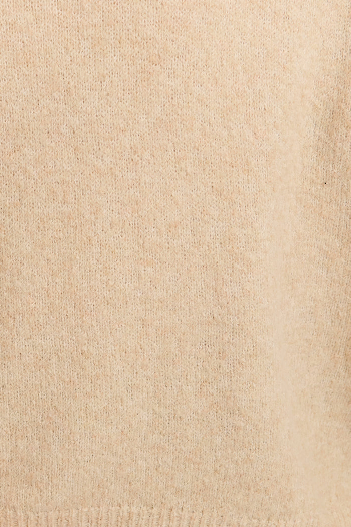 Mix Up Knit in Taupe Wool Blend fabric